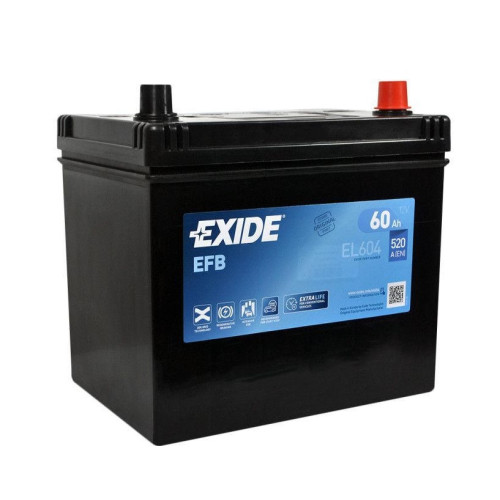 Акумулятор Exide Start-Stop 12В 60А·год 520А R+ (EL604)