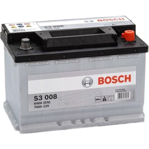 Акумулятор Bosch S3 12В 70А·год 640А R+ (0 092 S30 080)