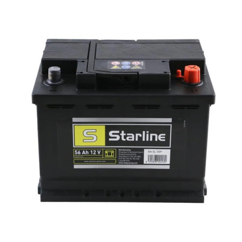 Акумулятор Starline 12В 56А·год 480А R+ (BA SL 55P)