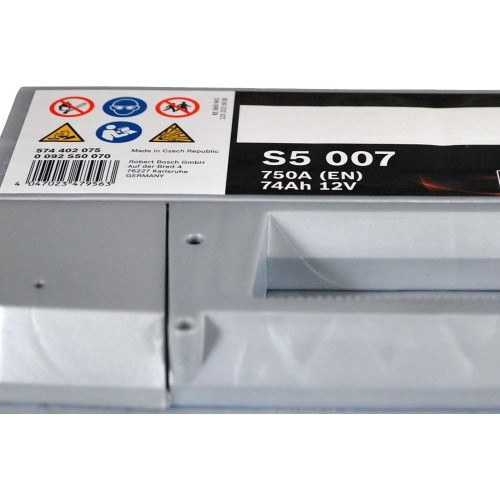 Акумулятор Bosch S4 12В 74А·год 750А R+ (0 092 S50 070)