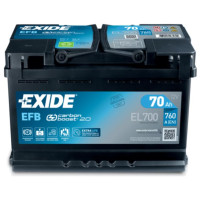 Акумулятор Exide Start-Stop EFB 12В 70А·год 760А R+ (EL700)