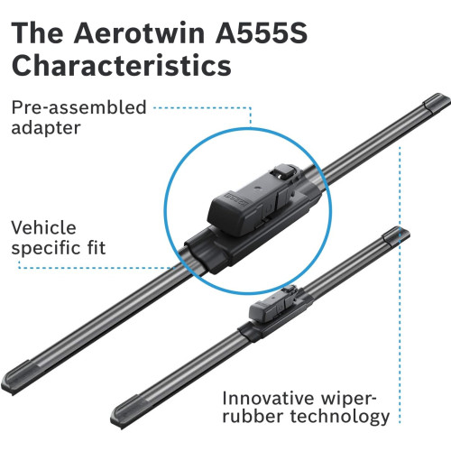 Склоочисник BOSCH Aerotwin безкаркасний комплект 600/400мм (3 397 007 555)
