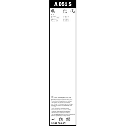 Склоочисник BOSCH Aerotwin безкаркасний комплект 530/530мм (3 397 009 051)