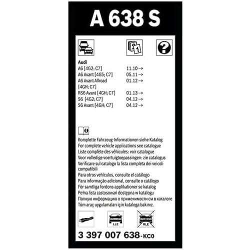 Склоочисник BOSCH Aerotwin безкаркасний комплект 650/530мм (3 397 007 638)