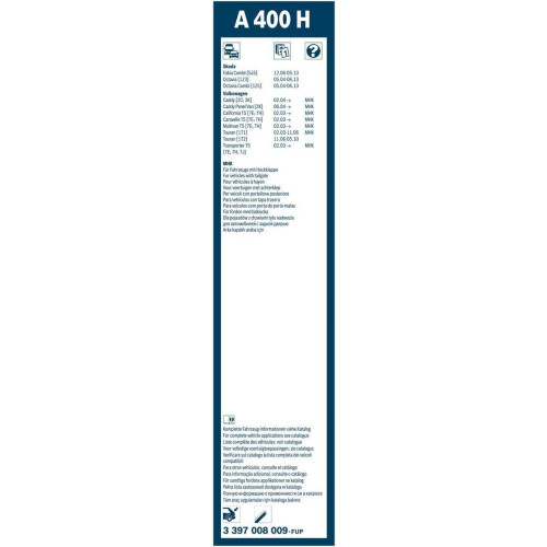 Склоочисник BOSCH Twin безкаркасний 400мм задній (3 397 008 009)