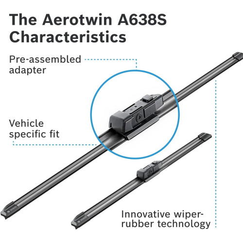 Склоочисник BOSCH Aerotwin безкаркасний комплект 650/530мм (3 397 007 638)