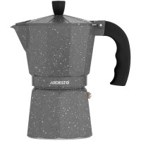 Гейзерна кавоварка ARDESTO Gemini Molise, 0.4л, 9 чашок, алюміній, сірий