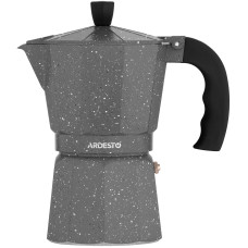 Гейзерна кавоварка ARDESTO Gemini Molise, 0.4л, 9 чашок, алюміній, сірий