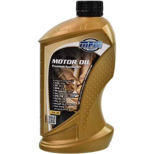 Олива моторна MPM Premium Synthetic 5W-40 1л (05001)
