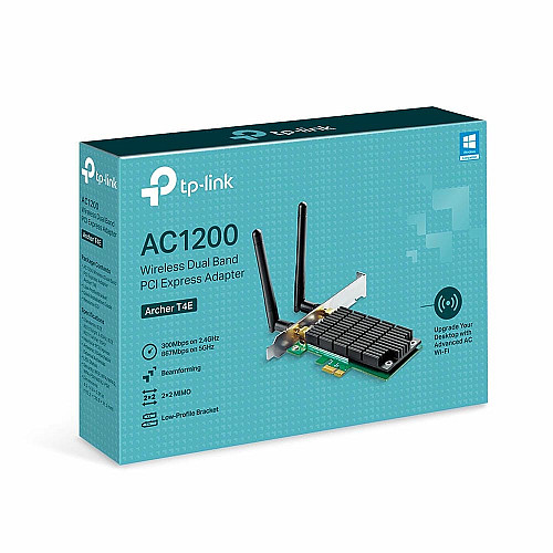 Адаптер WiFi TP-LINK Archer T4E AC1200, PCI-Express x1