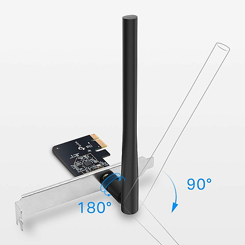 Адаптер WiFi TP-LINK Archer T2E AC600, PCI-Express x1