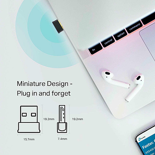 Адаптер WiFi TP-LINK Archer T2UB nano AC600, USB, BT4.2