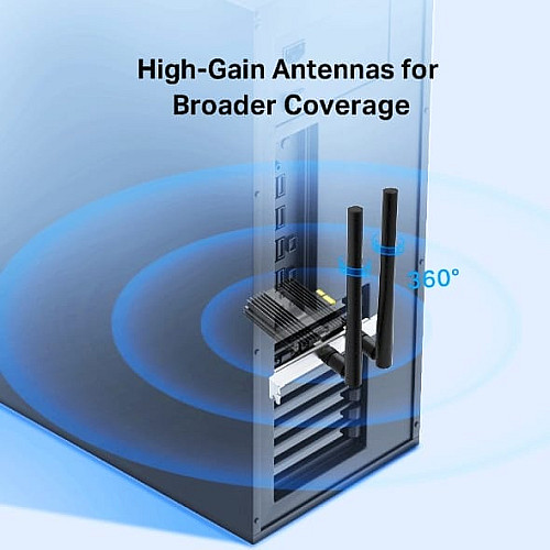 Адаптер WiFi TP-LINK Archer TX50E AX3000, PCI-Express x1, BT5.0