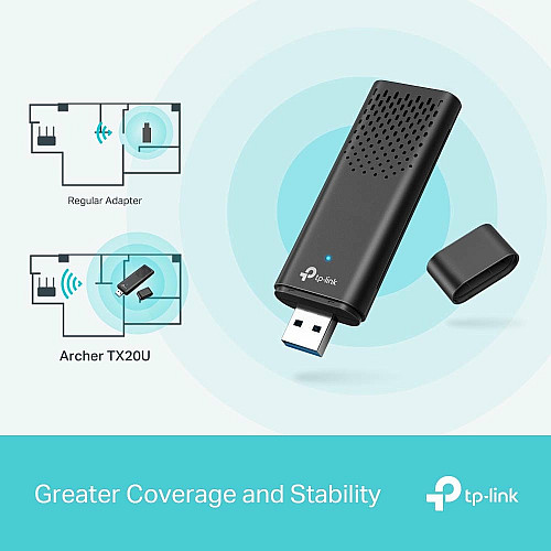 Адаптер WiFi TP-LINK Archer TX20U AX1800, USB