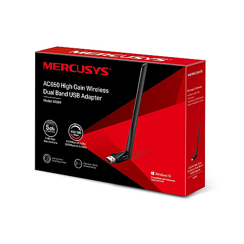 Адаптер WiFi MERCUSYS MU6H AC650, USB