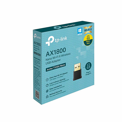 WiFi адаптер TP-LINK Archer TX20U Nano AX1800 USB 2.0
