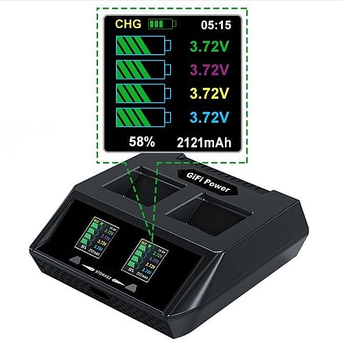 Зарядний пристрій GiFi Power для акумулятора YUNEEC H520E, H3, Fast Balance Charger 2-в-1