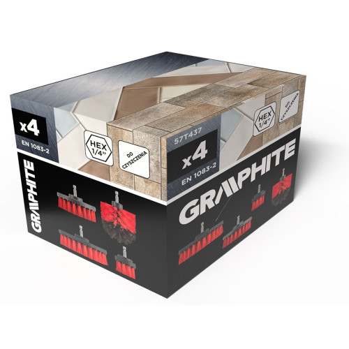 Щітки для чищення GRAPHITE для дрилів 1/4