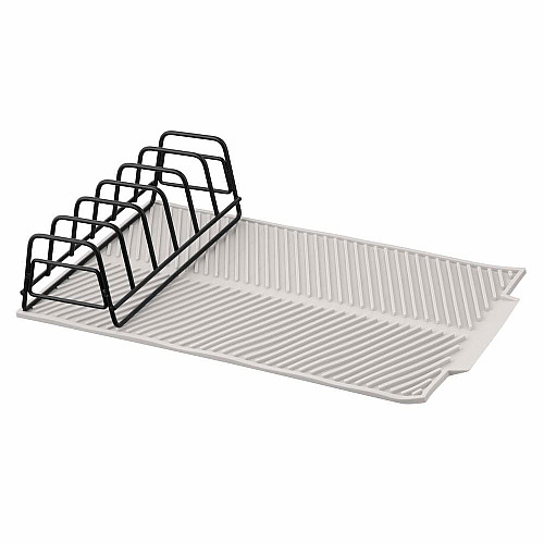 Сушилка для посуды с подставкой ARDESTO Minimalism 39х25х8см, силикон, металл, серый