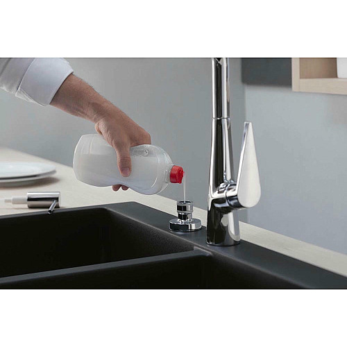 Дозатор для мийних засобів Hansgrohe A51, 500мл, сталевий