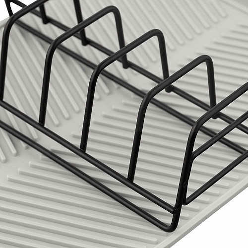 Сушилка для посуды с подставкой ARDESTO Minimalism 39х25х8см, силикон, металл, серый