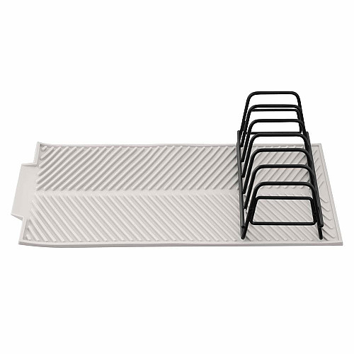 Сушилка для посуды с подставкой ARDESTO Minimalism 39х25х8см, силикон, металл, серый