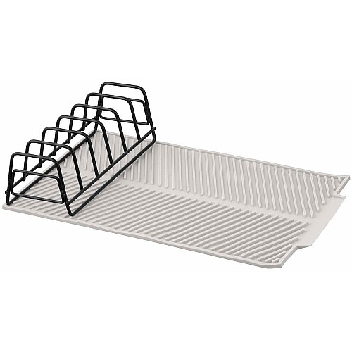 Сушилка для посуды с подставкой ARDESTO Minimalism 39х25х8см, силикон, металл, серый