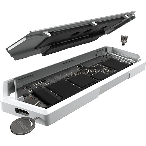 Портативний корпус ASUS для SSD ROG STRIX ARION ESD-S1C/WHT/G/AS PCIe NVMe M.2 2230/2242/2260/2280 USB Type-C 3.2 Gen 2x1 білий