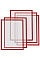 Рамки магнитные A4 красные Magnetofix Frame Red Set