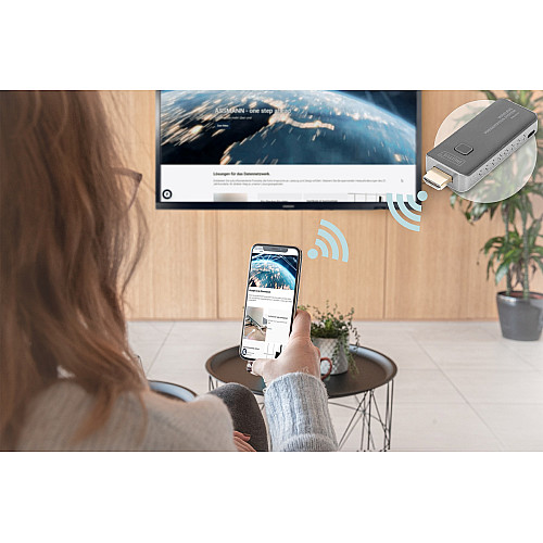 Система для презентацій DIGITUS Click & Present Mini - Wireless Collaboration System HDMI, 1xTX, 1xRX