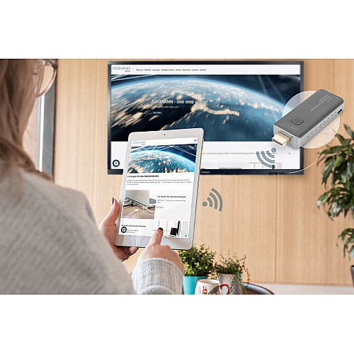 Система для презентацій DIGITUS Click & Present Mini - Wireless Collaboration System HDMI, 1xTX, 1xRX