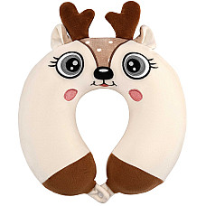 Подушка для шиї ARDESTO Travel Reindeer 30х30см, поліуретанова піна, білий