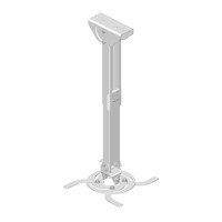Кріплення проєктора KSL CMPR-4 10-20 кг, 42-60 см, настінне, стельове, біле