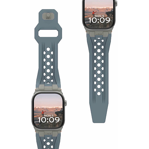 Ремінець UAG для Apple Watch Ultra 2/Ultra-49-45-44mm, Monarch, Cloud Blue/Titanium