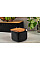 Цукорниця ARDESTO Midori 12х12х11см, 840мл, кераміка, бамбук, чорна