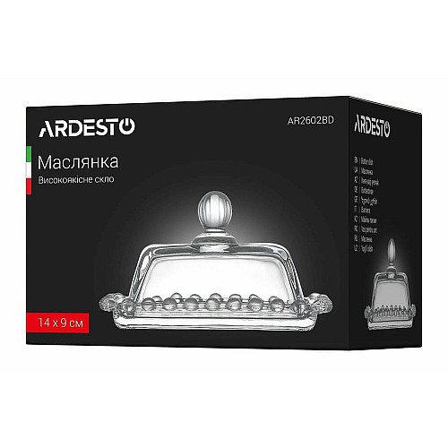 Маслянка ARDESTO, 14х9см, скло, прозорий