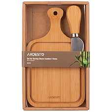 Набор для подачи сыра ARDESTO Midori, 2 предмета, 19х11х0.8см, бамбук, нержавеющая сталь
