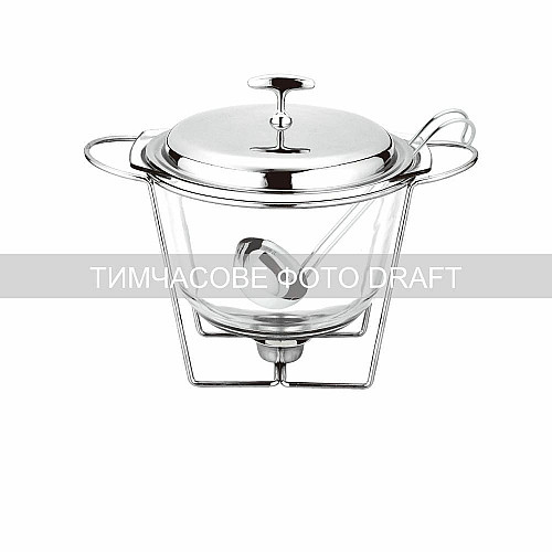Мармит ARDESTO Black Mars 3800мл, стекло, нержавеющая сталь, круглая, прозрачный