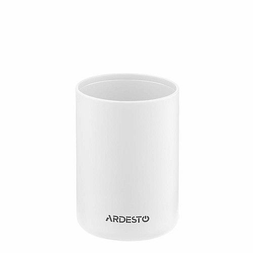 Набір для ванної кімнати ARDESTO Minimalism 360мл, 3 предмети, поліпропілен, бамбук, білий