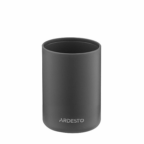 Набор для ванной комнаты ARDESTO Minimalism 360мл, 3 предмета, полипропилен, бамбук, серый.