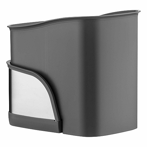 Органайзер для щеток ARDESTO Minimalism, 15х10х13.5см, пластик, нержавеющая сталь, серый