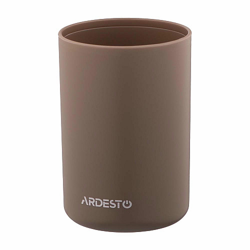 Набор для ванной комнаты ARDESTO Minimalism 360мл, 3 предмета, полипропилен, бамбук, тауп.