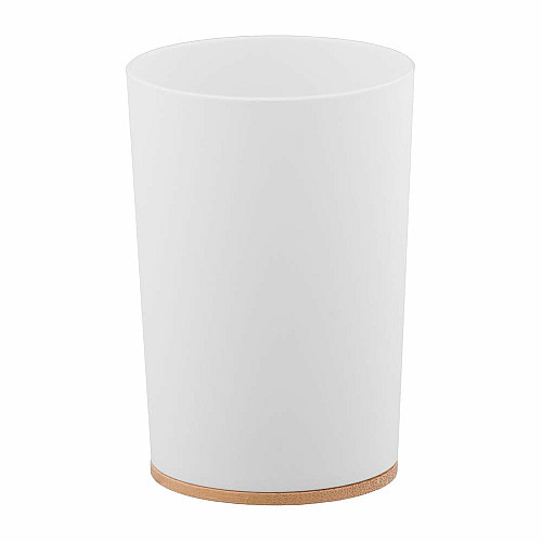 Стакан для зубных щеток ARDESTO Minimalism 7.8x11.3см, полипропилен, бамбук, белый