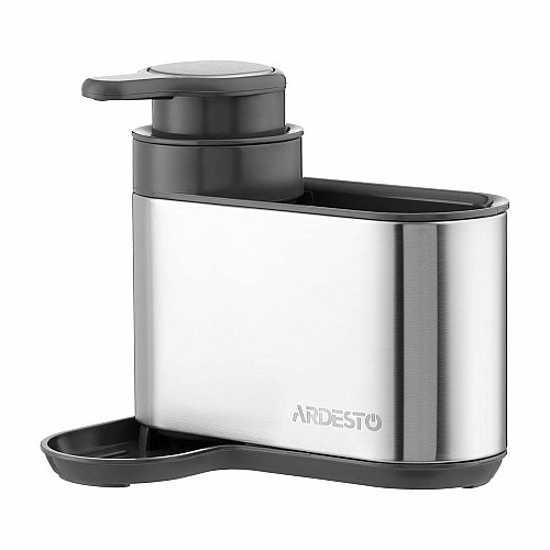 Органайзер для моющих средств ARDESTO Minimalism, 8х12.7х16см, пластик, нержавеющая сталь, серый