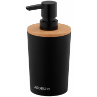 Диспенсер для мила ARDESTO Minimalism 380мл, поліпропілен, бамбук, чорний