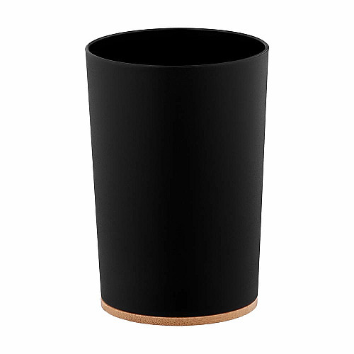 Стакан для зубных щеток ARDESTO Minimalism 7.8x11.3см, полипропилен, бамбук, черный