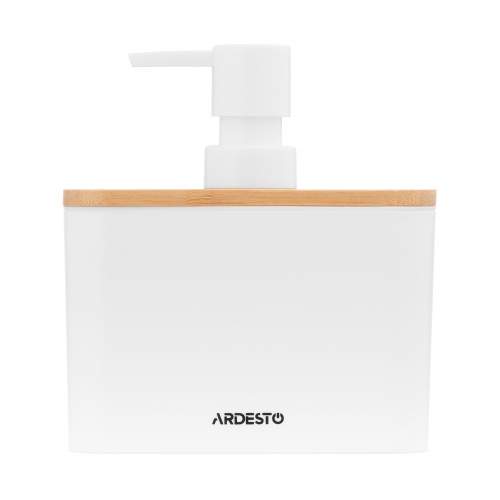 Набір для ванної кімнати Ardesto Minimalism, 3 предмети, поліпропілен, бамбук, білий