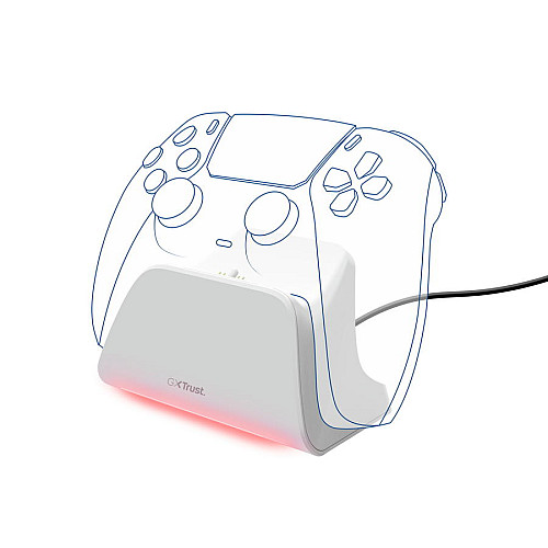 Зарядна станція для геймпаду Trust GXT 255W for PS5, білий