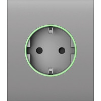 Центральная панель для встроенной розетки Ajax CenterCover for Outlet smart, Jeweler, беспроводная, fog