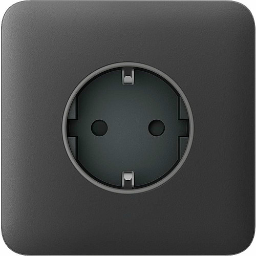 Передня панель для вбудованої розетки Ajax SoloCover for Outlet Basic, graphite